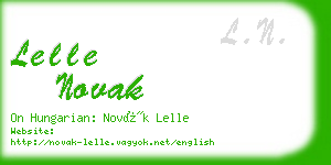 lelle novak business card